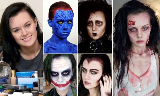 Gadis ABG Rias Wajahnya jadi Aneka Karakter Hollywood